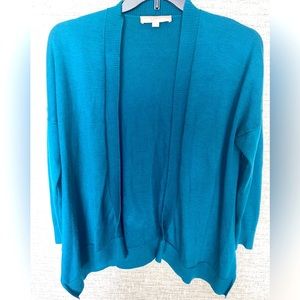 Loft Women's Classic Open Front Cardigan Sweater Green Color Sz M